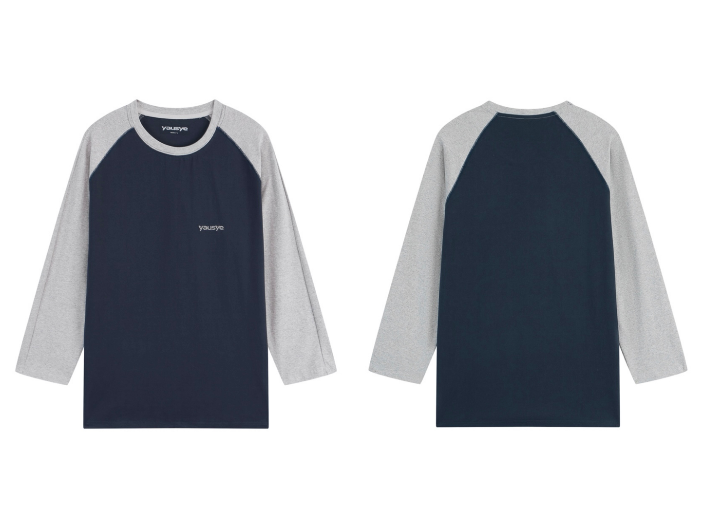 Yausye Tshirt 71 Grey & Navy Blue
