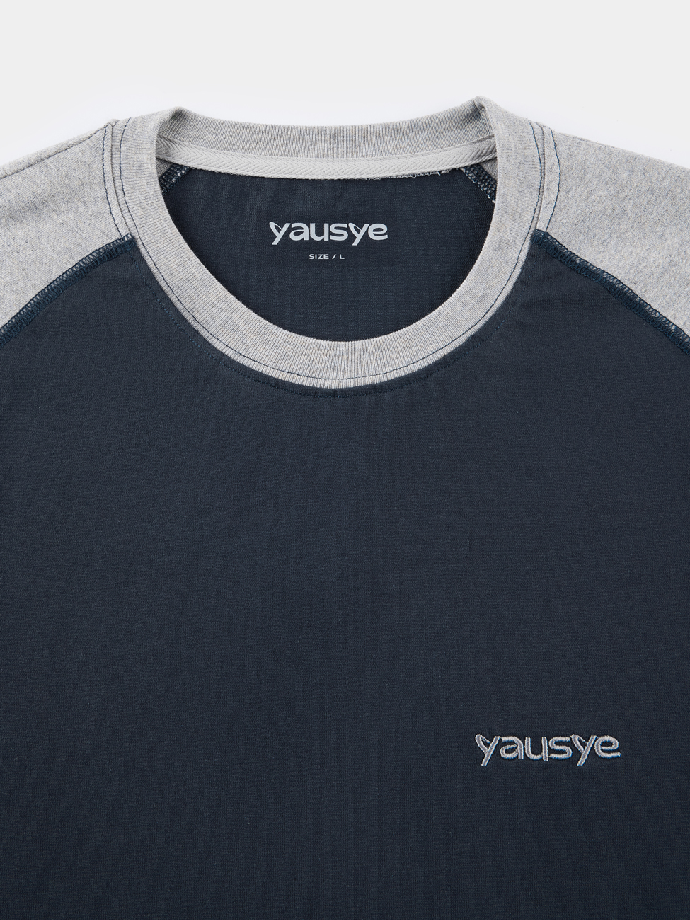 Yausye Tshirt 71 Grey & Navy Blue
