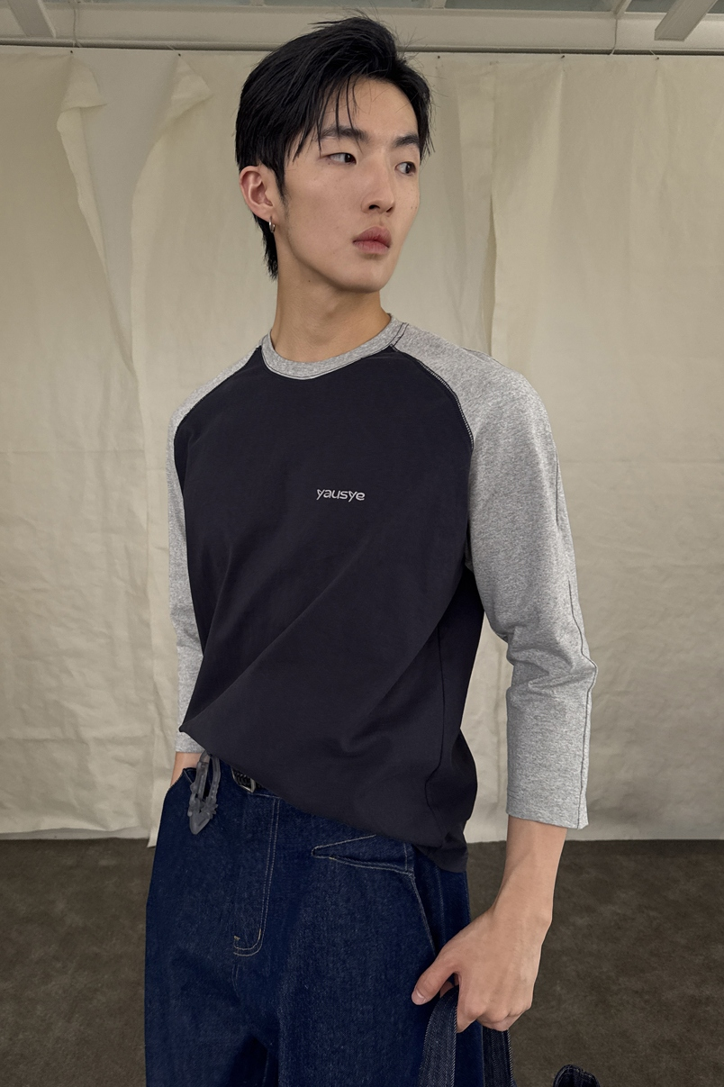 Yausye Tshirt 71 Grey & Navy Blue