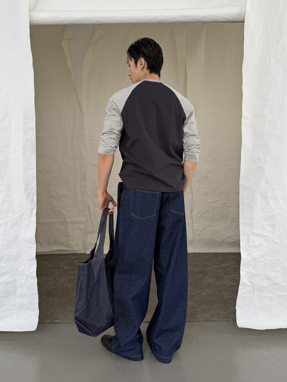 Yausye Tshirt 71 Grey & Navy Blue