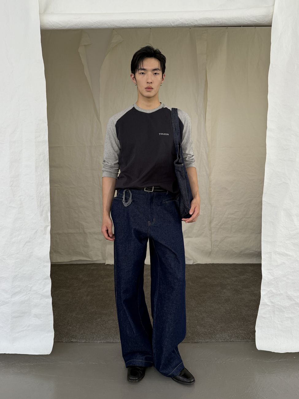 Yausye Tshirt 71 Grey & Navy Blue