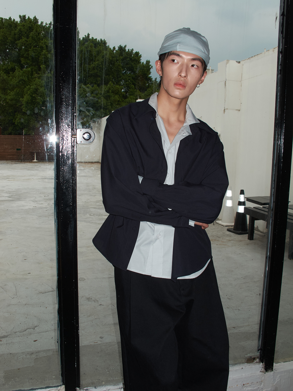 Yausye Shirt 61 Navy Blue & Green