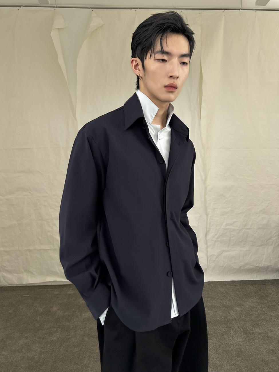 Yausye Shirt 61 Navy Blue & Green