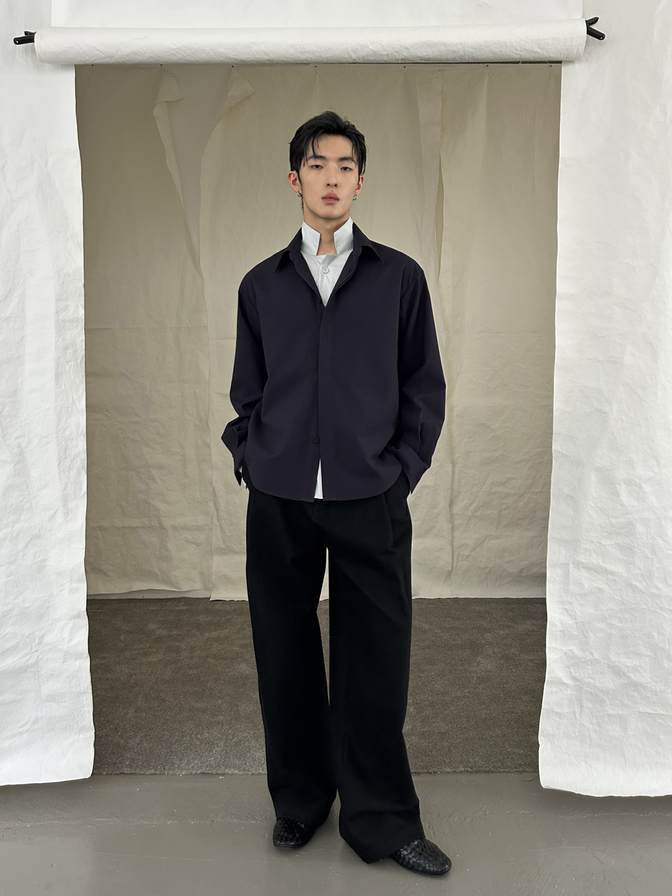 Yausye Shirt 61 Navy Blue & Green