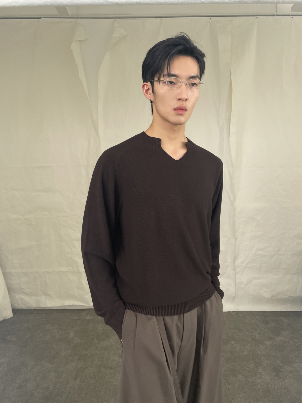 Yausye Sweater 01 Dark Brown