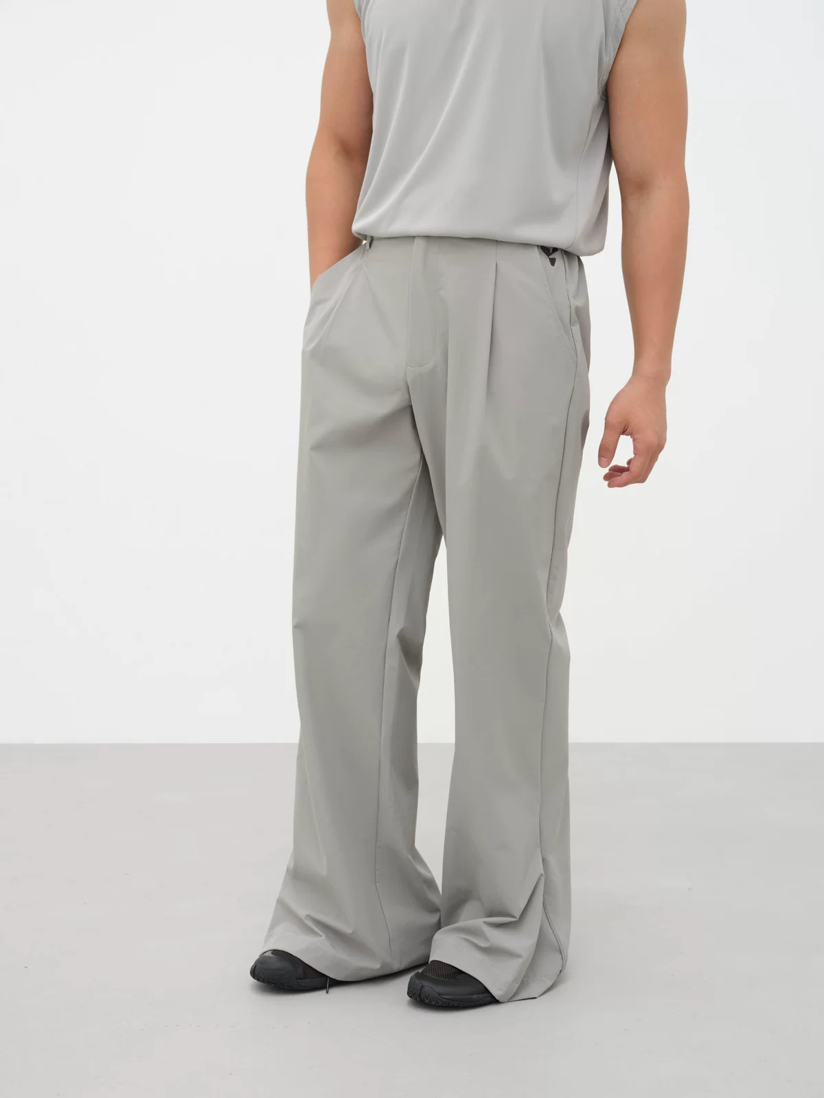 Yausye Zip Trousers Grey