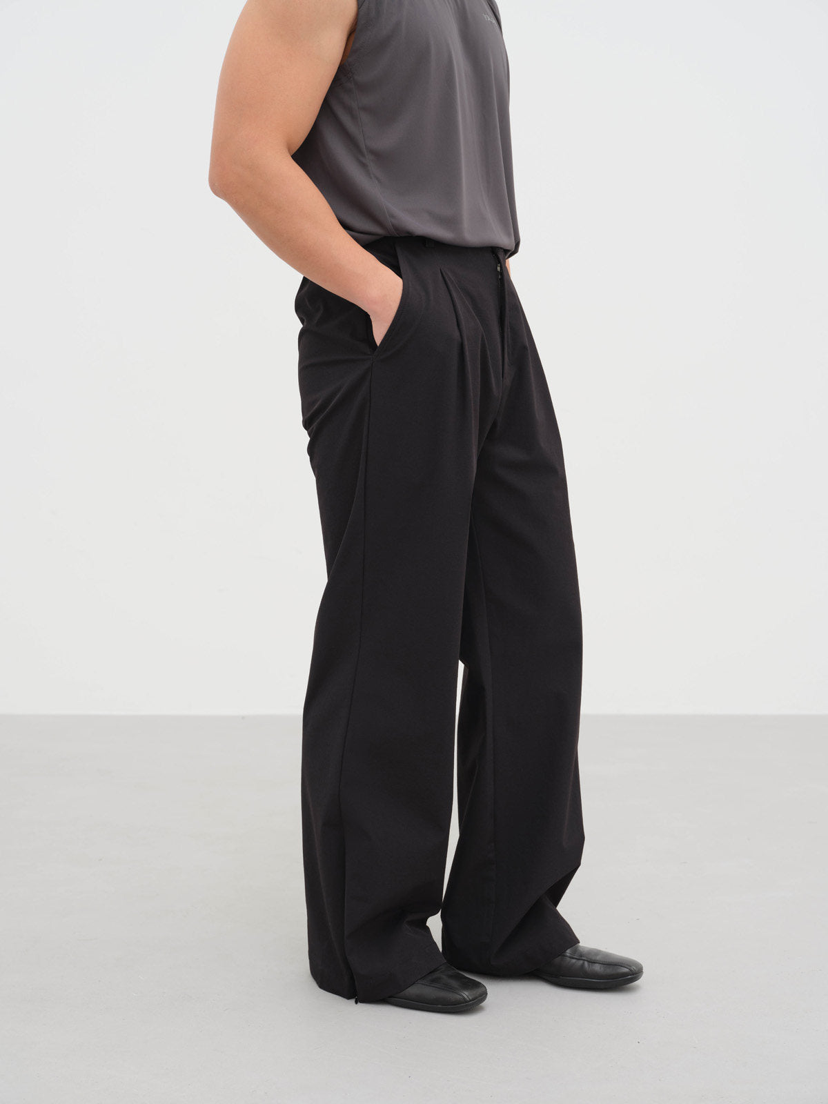 Yausye Zip Trousers Grey