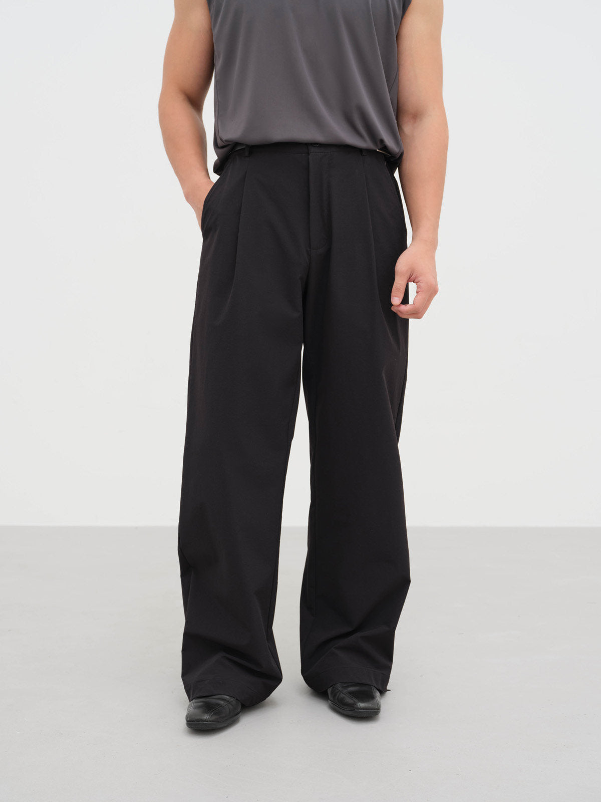 Yausye Zip Trousers Grey
